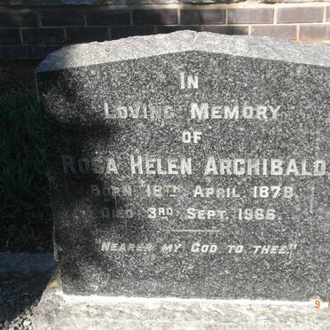 ARCHIBALD Rosa Helen 1878-1966