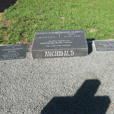 ARCHIBALD Harold Durant 1878-1954 &amp; Marion Gladys 1886-1964