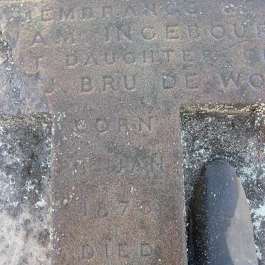 BRU-DE-WOLD A.M. Ingebourg 1876-1876