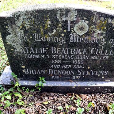 CULLEN Natalie Beatrice formerly STEVENS nee WALLER 1895-1983 :: STEVENS Brian Denoon 1918-1977