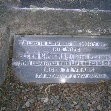 CROCKER Thomas S. -1900 &amp; Ellen PEARCE -1935 