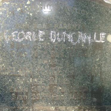 DUNCAN John George 189?-1934 &amp; Helen Kate 189?-1959 
