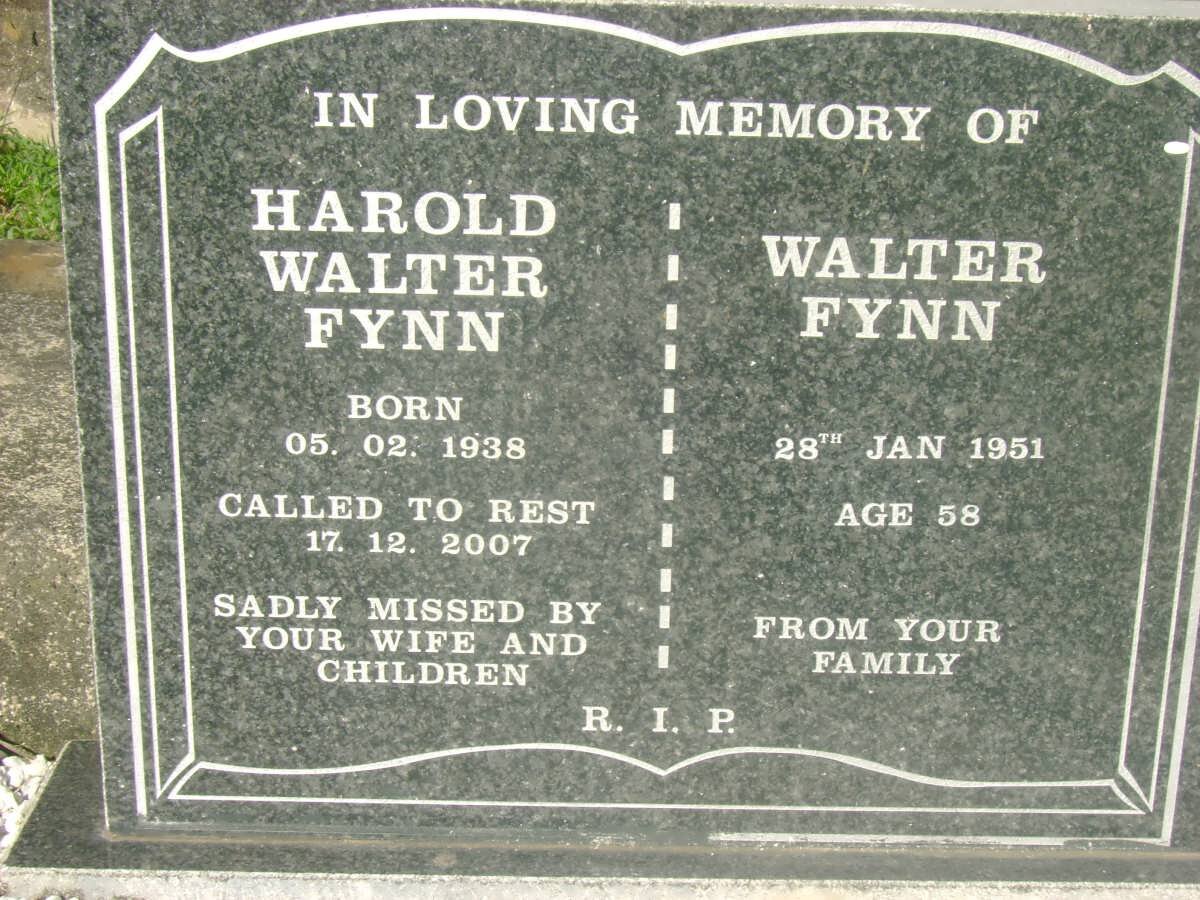 FYNN Harold Walter 1938-2007 :: FYNN Walter -1951