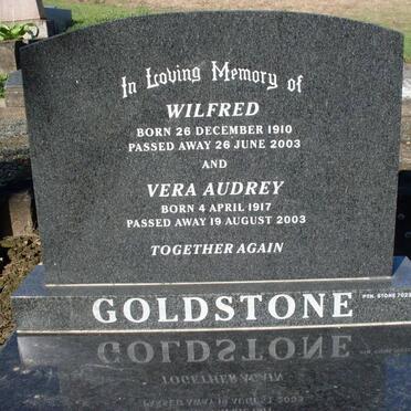 GOLDSTONE Wilfred 1910-2003 &amp; Vera Audrey 1917-2003