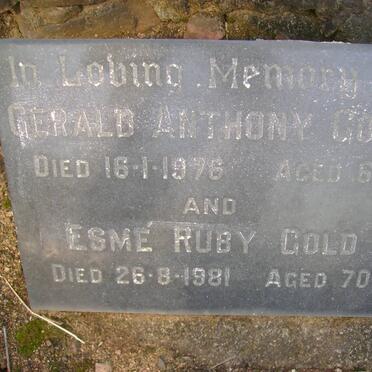 GOLD Gerald Anthony -1976 &amp; Esme Ruby -1981