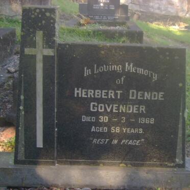 GOVENDER Herbert Dende -1968