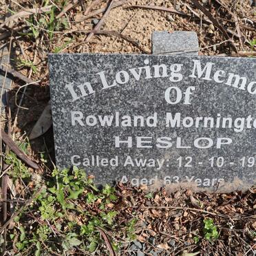 HESLOP Rowland Mornington -1979