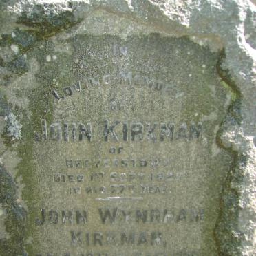 KIRKMAN John -1922 :: KIRKMAN John Wyndham 1877-19?? :: KIRKMAN Grace Mary 1881-1965 