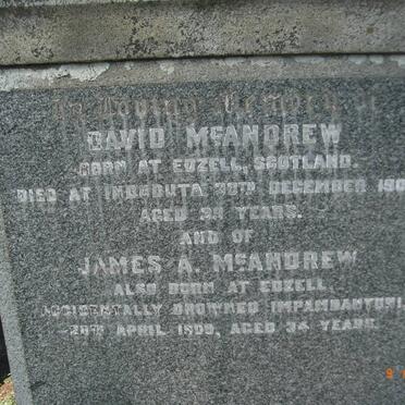 McANDREW David -1907 :: McANDREW James A -1909