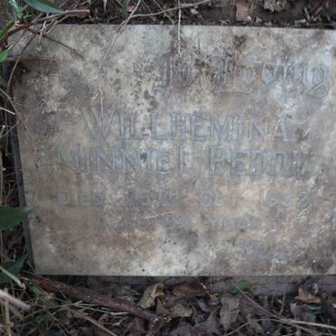 PEDDIE Alfred Ernest -1954 & Willhemina -1952 _1