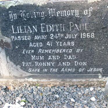 PAUL Lilian Edith -1968