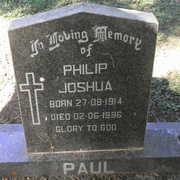 PAUL Philip Joshua 1914-1996