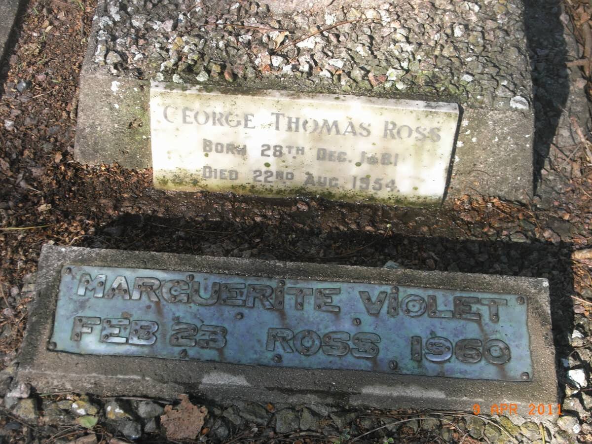 ROSS George Thomas 1881-1954 :: ROSS Marguerite Violet -1960