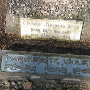 ROSS George Thomas 1881-1954 :: ROSS Marguerite Violet -1960