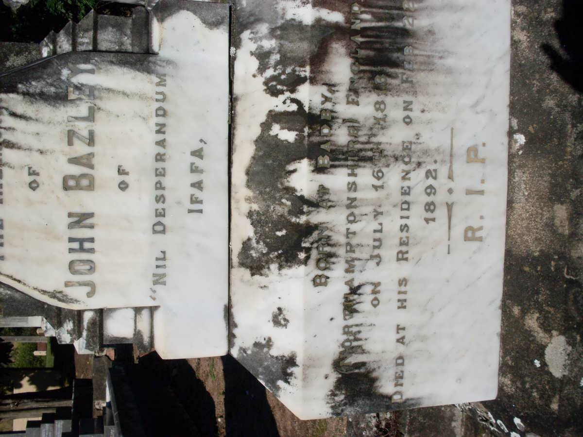 BAZLEY John 1813-1892