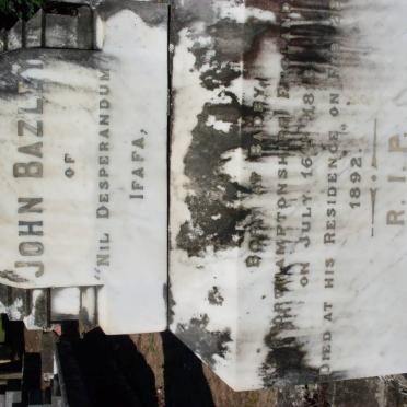 BAZLEY John 1813-1892