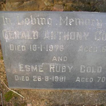 GOLD Gerald Anthony -1976 &amp; Esme Ruby -1981