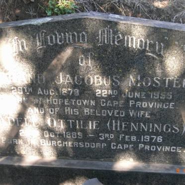 MOSTERT Sybrand Jacobus 1878-1955 &amp; Adele Otthilie HENNINGS 1885-1976