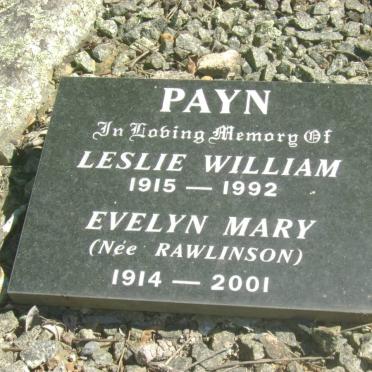 PAYN Leslie William 1915-1992 &amp; Evelyn Mary 1914-2001