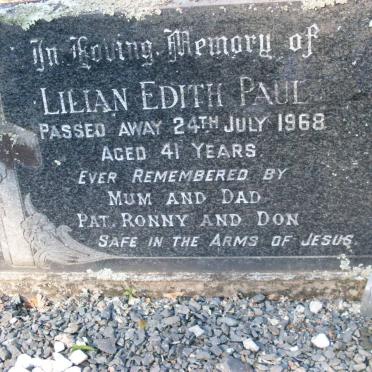 PAUL Lilian Edith -1968