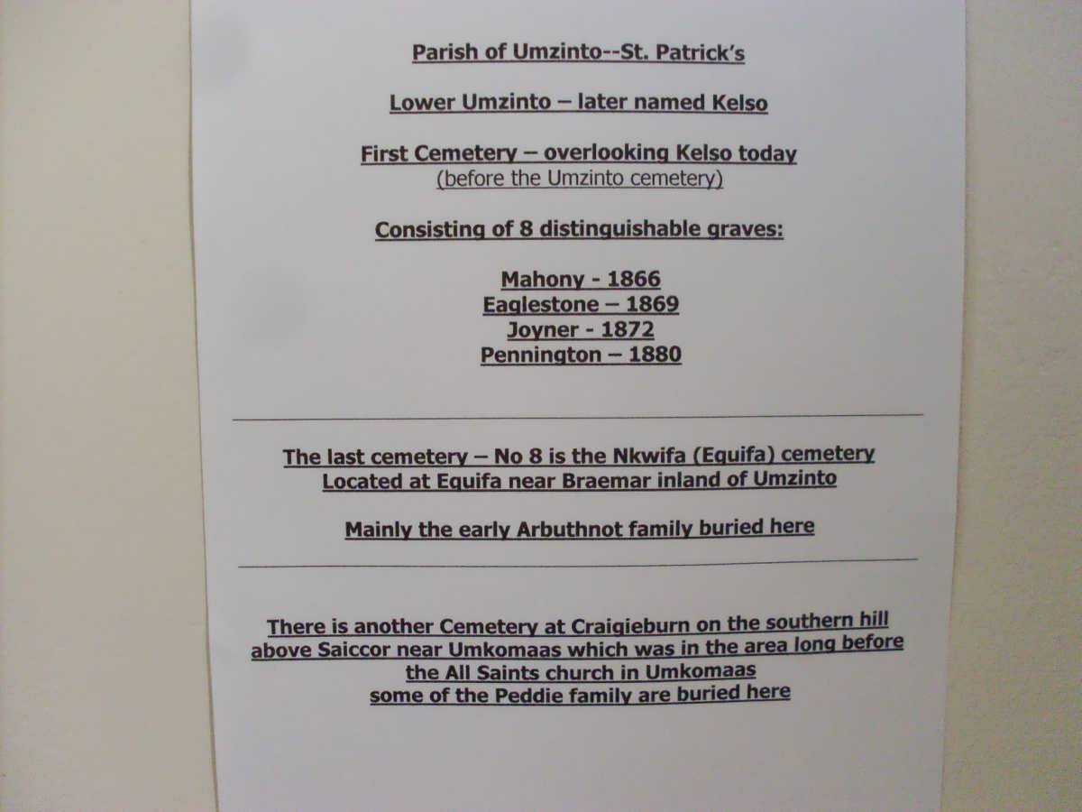 1 DETAILS OF THREE CEMETERIES