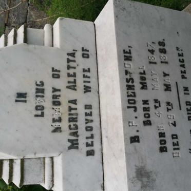 JOHNSTONE Magrita Aletta nee MOLL 1847-1888