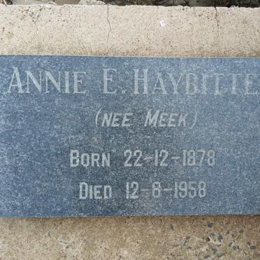 HAYBITTEL Annie E. nee MEEK 1878-1958