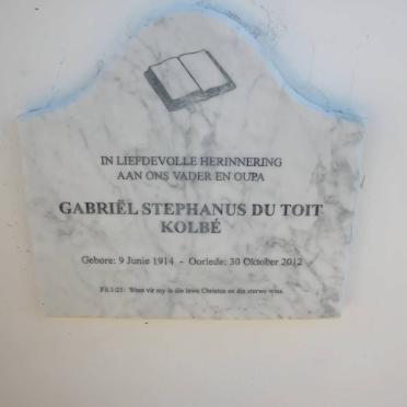 KOLBE Gabriel Stephanus Du Toit 1914-2012