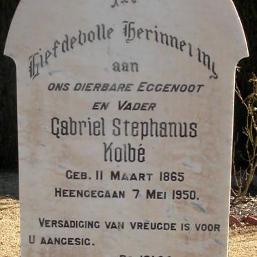 KOLBE Gabriel Stephanus 1865-1950