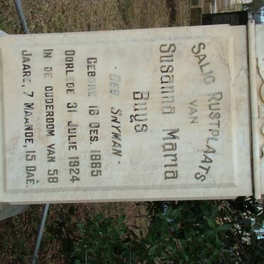 BUYS Susanna Maria nee SNYMAN 1865-1924