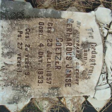 COETZER Gerhardus Janse 1857-1933