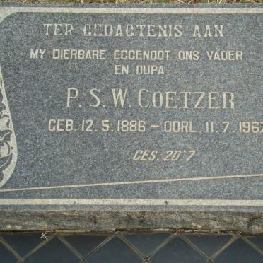COETZER P.S.W. 1886-1967