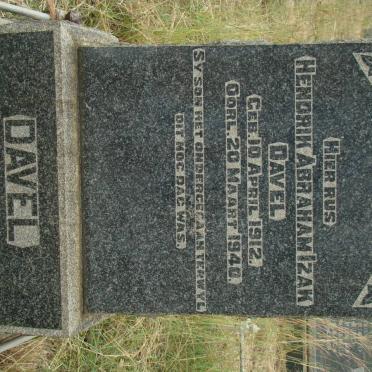 DAVEL Hendrik Abraham Izak 1912-1940