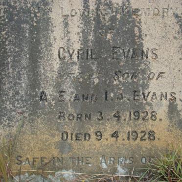 EVANS Cyril 1928-1928