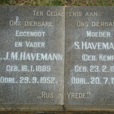 HAVEMANN L.J.M. 1889-1952 &amp; S. KEMP 1894-1968