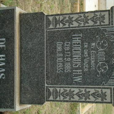 HAAS Theodorus H.W., de 1885-1955