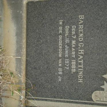 HATTINGH Barend G. 1889-1977