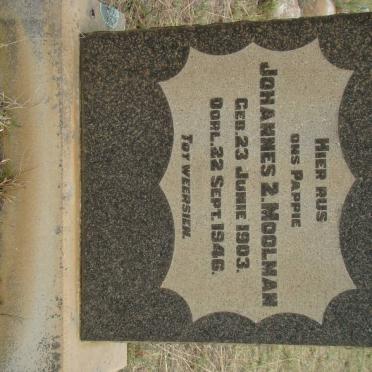 MOOLMAN Johannes Z. 1903-1946