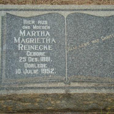 REINECKE Martha Magrietha 1881-1952