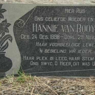 ROOYEN Hannie, van 1898-1970