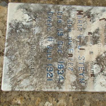 STEYN Maria E.J. nee DU PREEZ 1834-1921