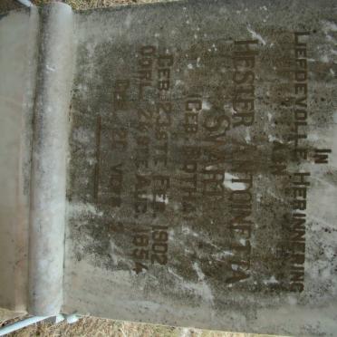 SWART Hester Antoinetta nee BOTHA 1902-1954