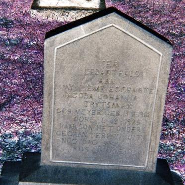 TRYTSMAN Jacoba Johanna nee MEYER 1908-1925 