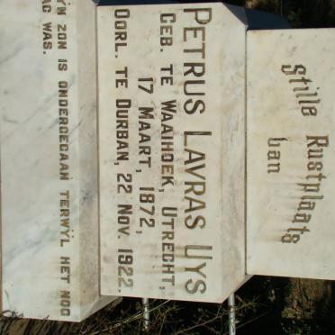 UYS Petrus Lavras 1872-1922