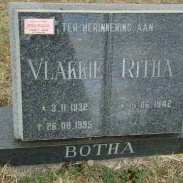 BOTHA Vlakkie 1932-1995 &amp; Ritha 1942-