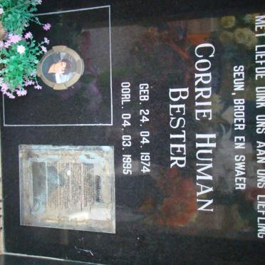 BESTER Corrie Human 1974-1995