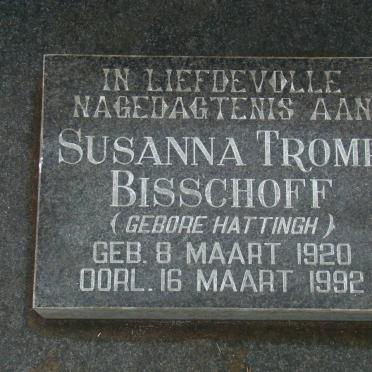 BISSCHOFF Susanna Tromp nee HATTINGH 1920-1992