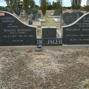 JAGER Marthinus Johannes, de 1874-1973 &amp; Susanna Berindina VAN DER MERWE 1900-1982