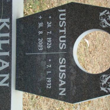KILIAN Justus 1926-2003 &amp; Susan 1932-