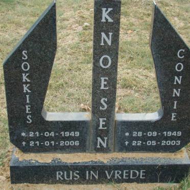 KNOESEN Sokkies 1949-2006 &amp; Connie 1949-2003